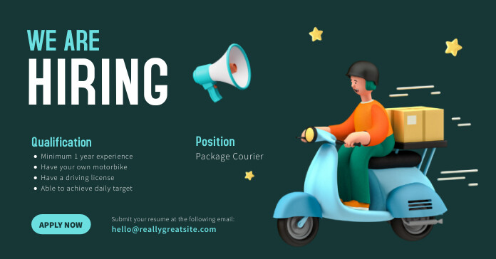 We Are Hiring Facebook Ad, advertisement, hir template