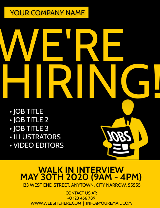 WE ARE HIRING FLYER AD Template PosterMyWall WE ARE HIRING FLYER AD Template PosterMyWall