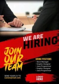 We Are Hiring Flyer A1 template