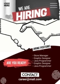 We Are Hiring Flyer A6 template