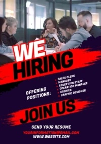 We Are Hiring Flyer A3 template