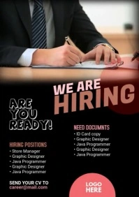 We Are Hiring Flyer A3 template