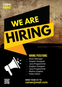 We Are Hiring Flyer A6 template