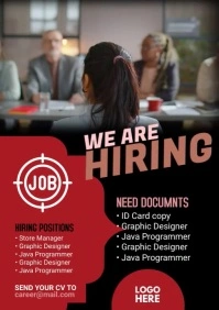 We Are Hiring Flyer A3 template