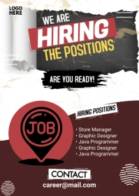We Are Hiring Flyer A6 template
