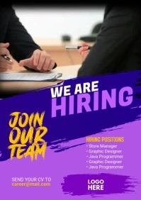 We Are Hiring Flyer A2 template
