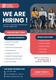 We Are Hiring Flyer A4 template