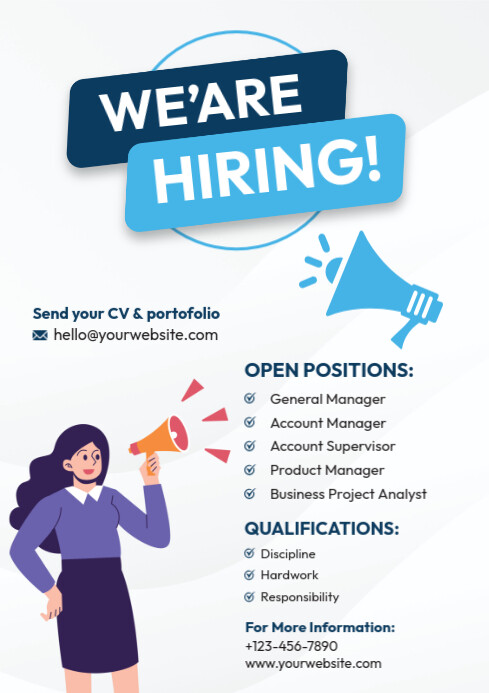 We Are Hiring Flyer Template Postermywall