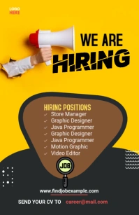 We Are Hiring Flyer Tabloïd template