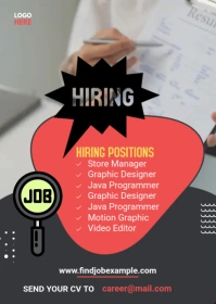 We Are Hiring Flyer A6 template