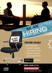 We Are Hiring Flyer A6 template