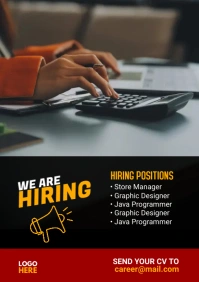 We Are Hiring Flyer A3 template