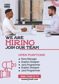 We Are Hiring Flyer A3 template