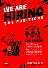 We Are Hiring Flyer A2 template