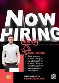 We Are Hiring Flyer A6 template