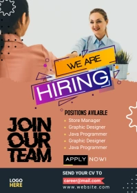 We Are Hiring Flyer A6 template