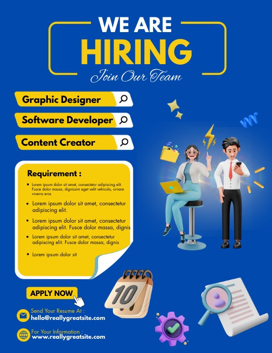 Copy of we are hiring flyer / instagram post | PosterMyWall