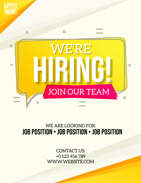 Copy of WE ARE HIRING FLYER TEMPLATE PosterMyWall