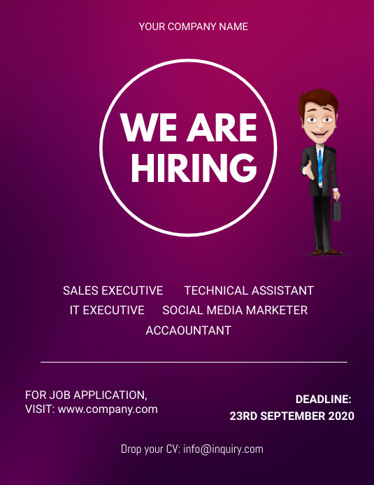 We are hiring Flyers Template PosterMyWall