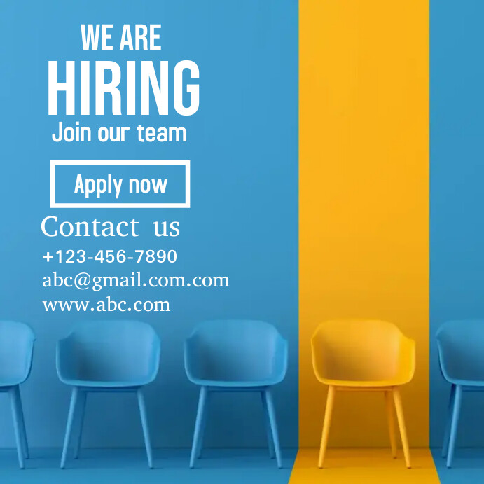 We are Hiring flyers Instagram Post template