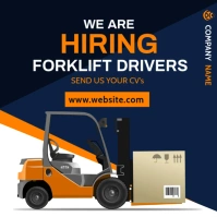 we are hiring forklift drivers instagram post template