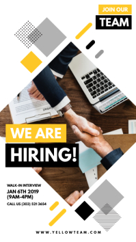 We are Hiring Geometric Instagram Story Ad template
