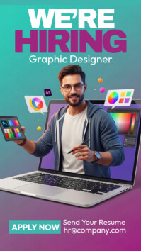 we are hiring graphic designer Instagram-verhaal template