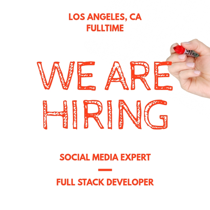 We Are Hiring Handwritten Pencil Post template