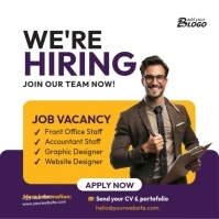 We Are Hiring Instagram Post template