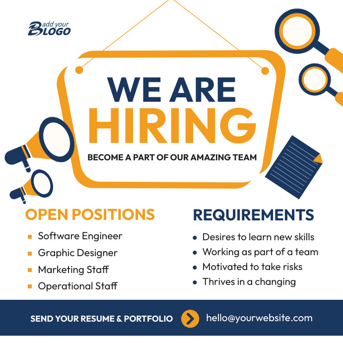 Pinterest Hiring Posts We Are Hiring Instagram Post Template | PosterMyWall