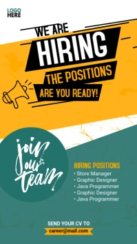 We Are Hiring Instagram story template