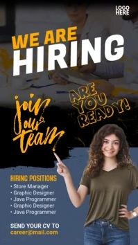We are hiring Instagram Story template