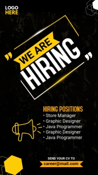 We Are Hiring Instagram story template