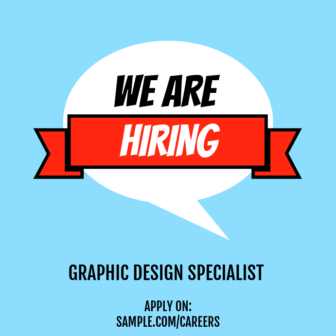 We Are Hiring Job Application Post Template | PosterMyWall