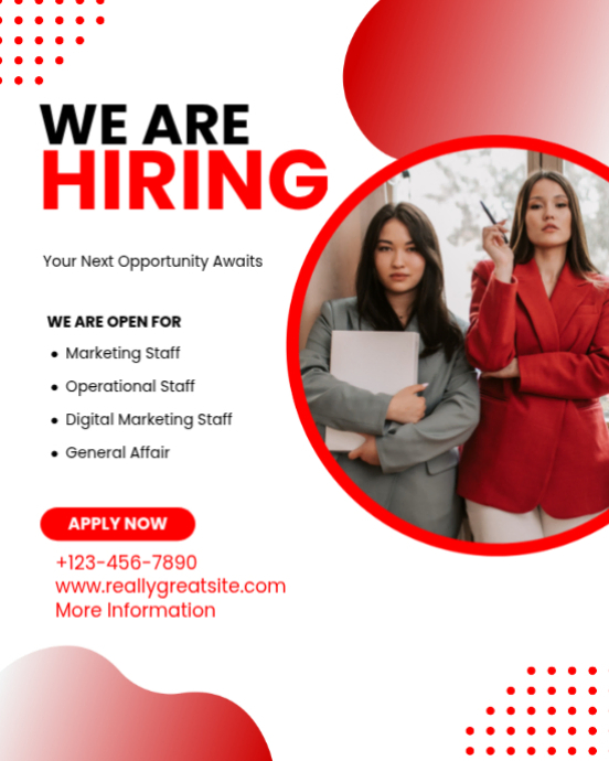 we are hiring Job Hiring Instagram Portrait Template | PosterMyWall