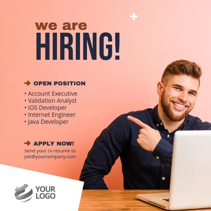 We are Hiring Job Instagram Post Template PosterMyWall