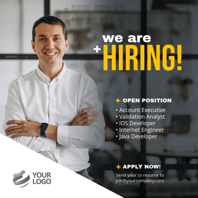 We are Hiring Job Instagram Post template