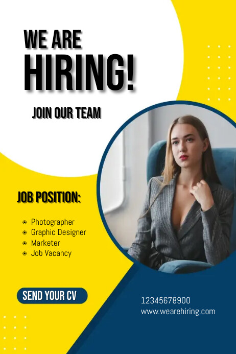 We are hiring job templates Poster