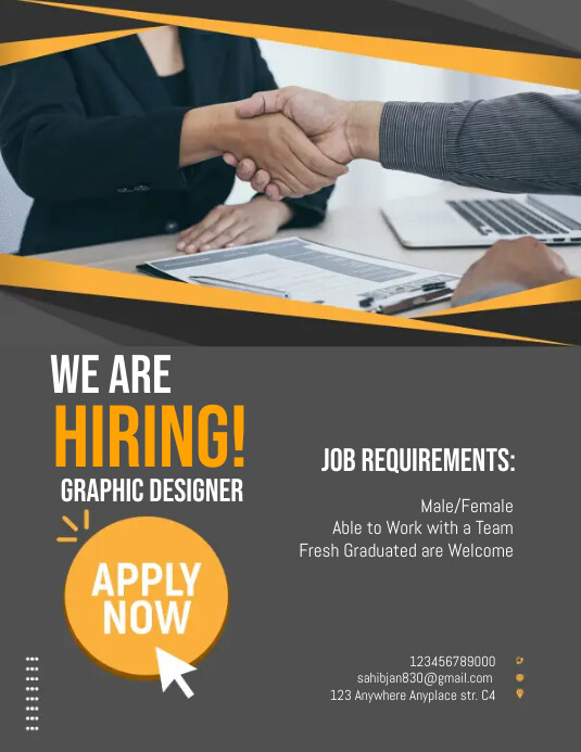 We are hiring job templates Flyer (US Letter)