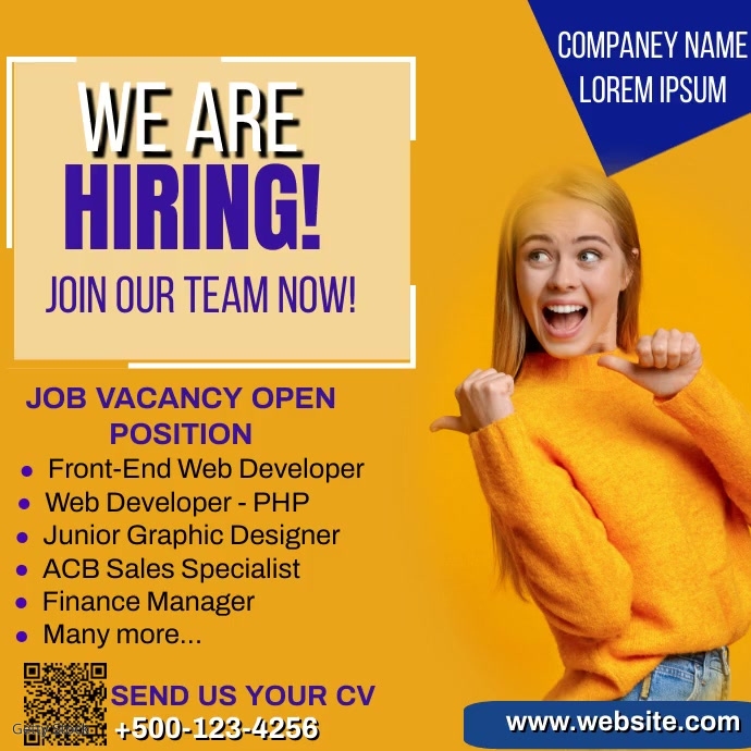 Copy of We are hiring jobs available flyer ad | PosterMyWall
