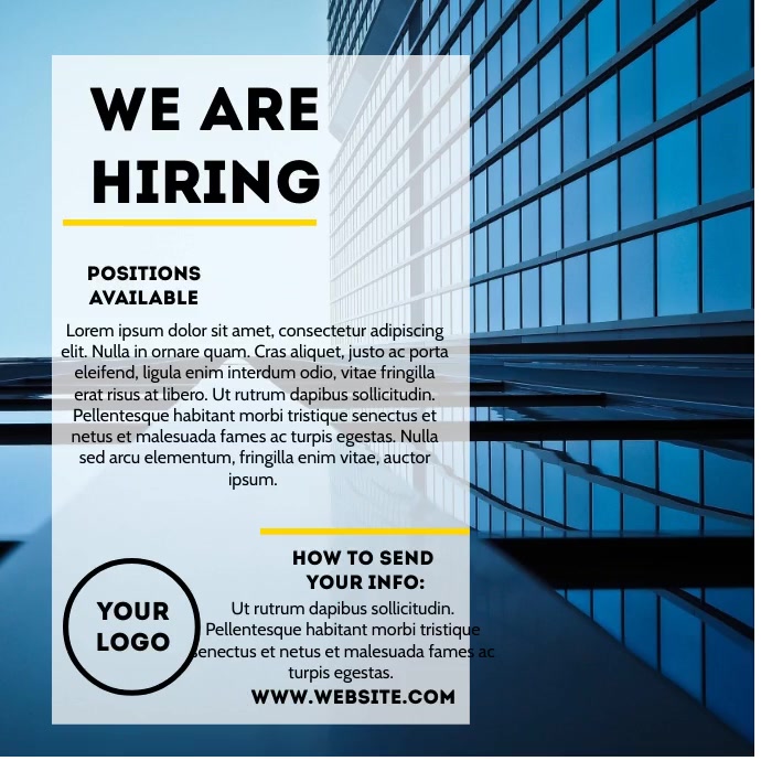 Copy of We are hiring jobs available flyer ad | PosterMyWall
