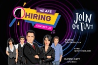 We are Hiring Jobs Poster template