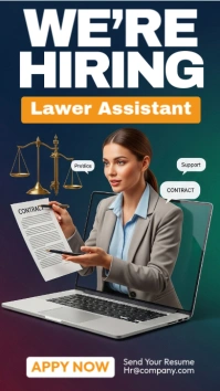We Are Hiring Lawyer Instagram Story template