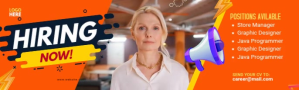 We Are Hiring LinkedIn Background Image LinkedIn-baggrundsbillede template