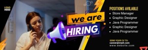 We Are Hiring LinkedIn Banner template