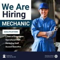 We are Hiring Mechanic โพสต์บน Instagram template