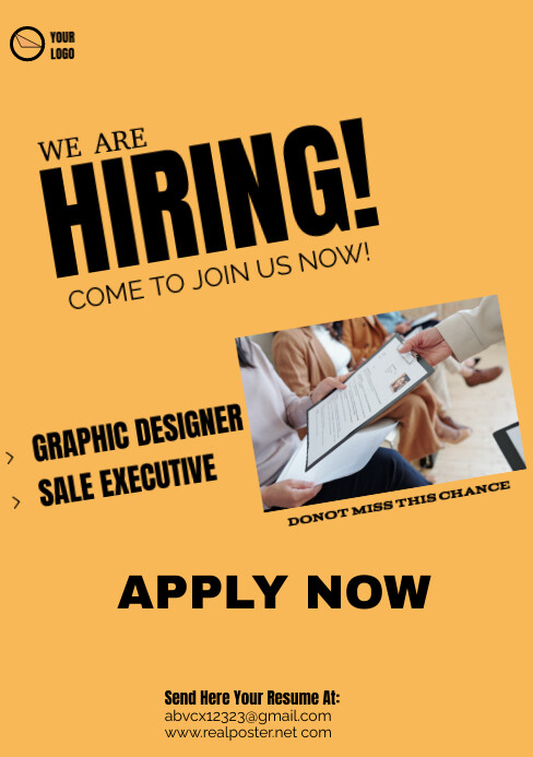 Copy of we are hiring new experts for great job here | PosterMyWall