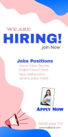 we are hiring new teachers and school staff for o level a level Rolbanner 3' × 6' template