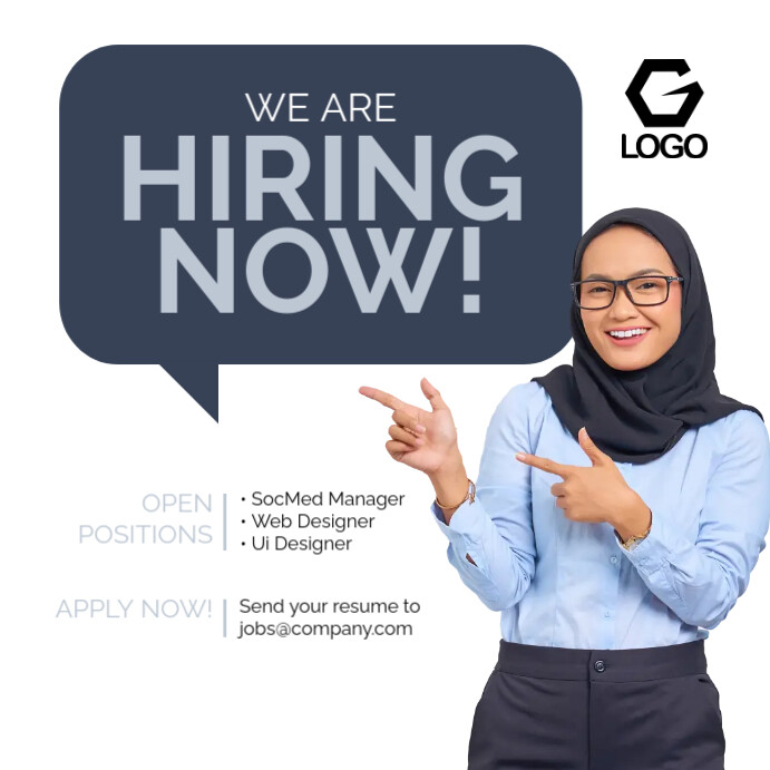 We are Hiring Now! Advertisement Square (1:1) template