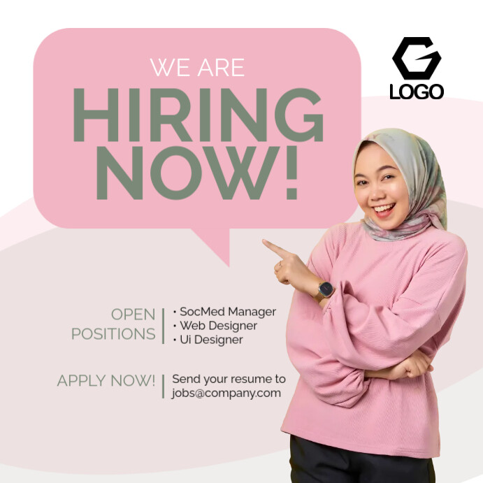 We are Hiring Now! Advertisement Square (1:1) template